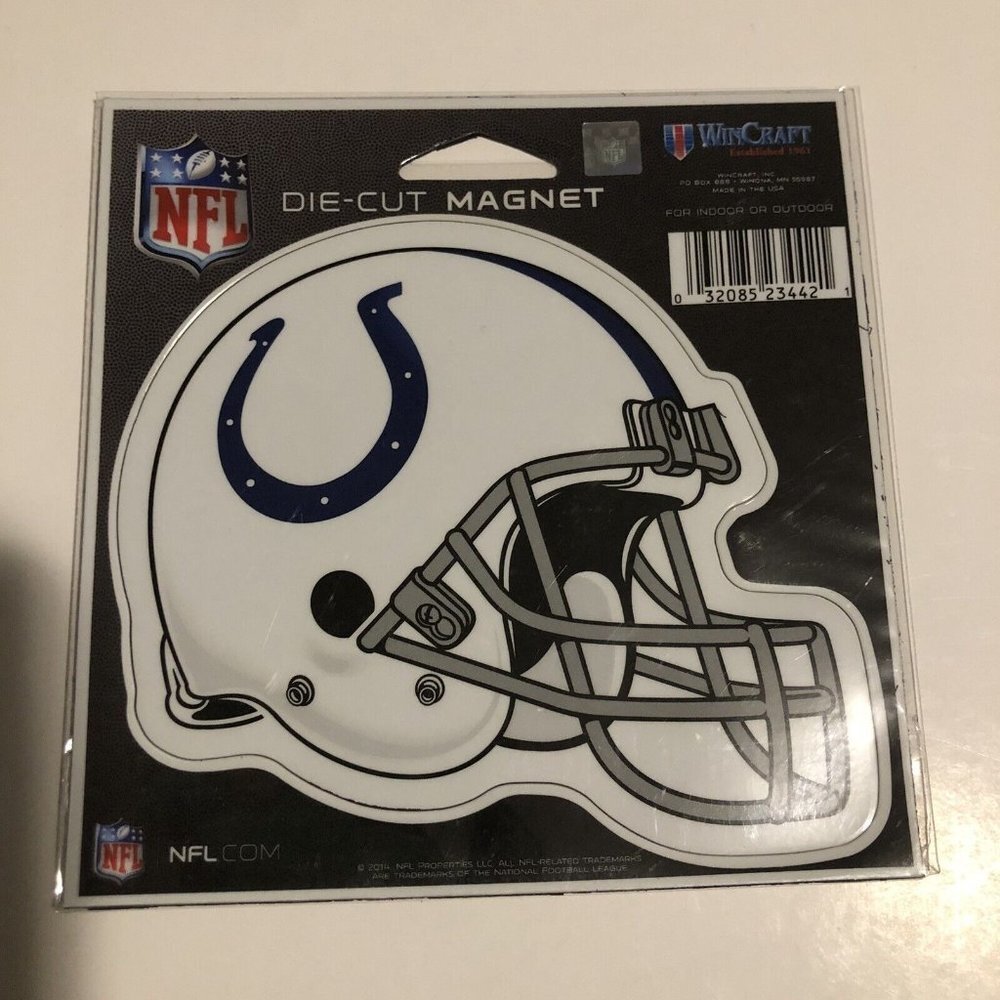 NFL Indianapolis Colts 4” Auto Magnet Helmet by WinCraft Die-cut For Indoor/out